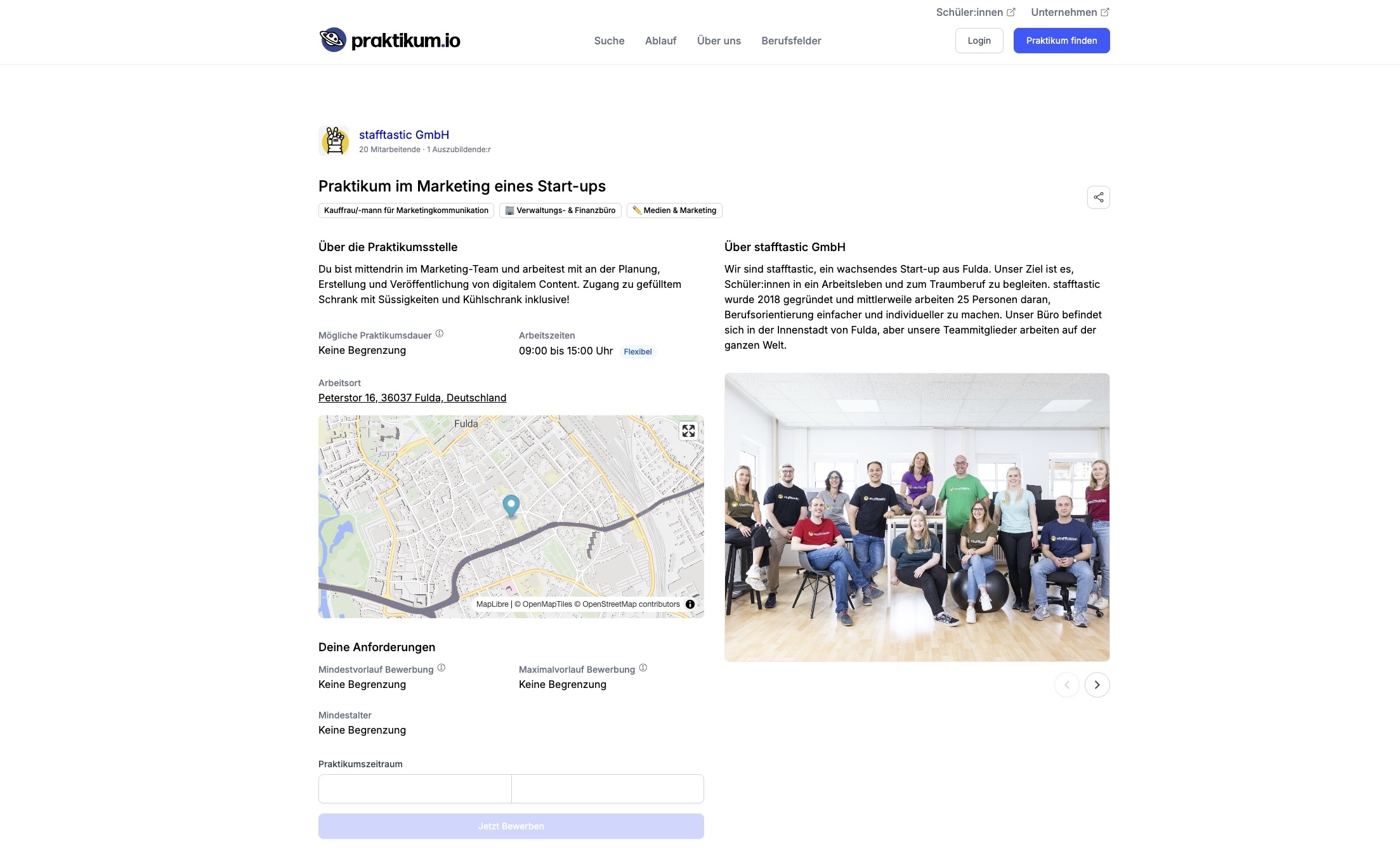 profilansicht-stafftastic-auf-praktikum-io